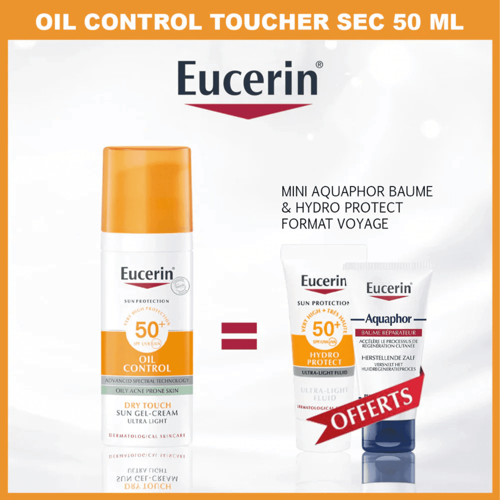 Eucerin EUCERIN SUN PROTECTION OIL CONTROL GEL-CRME SPF50 50mL - Prix au Maroc