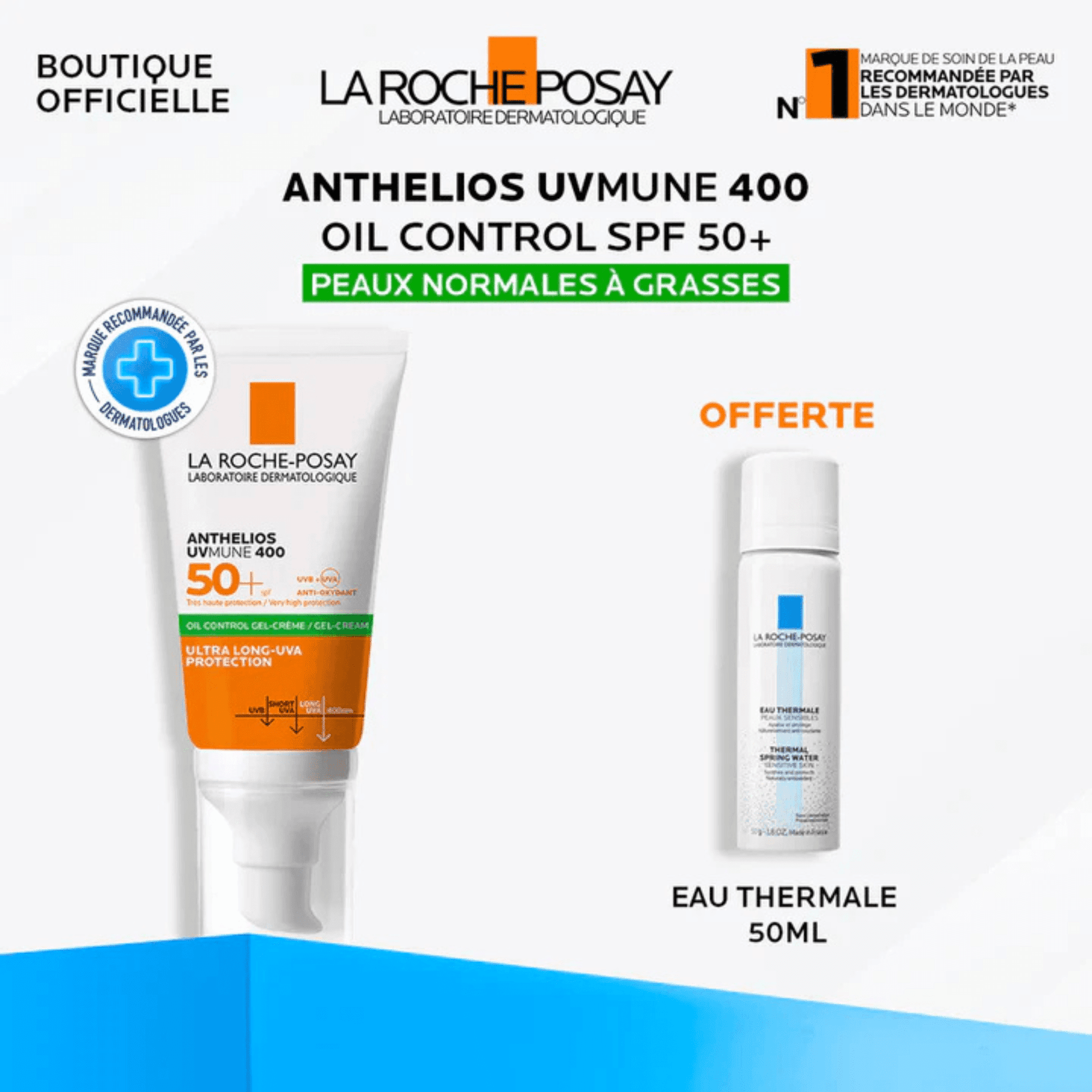 La Roche-Posay LA ROCHE POSAY ANTHELIOS UVMUNE 400 GEL-CRME INVISIBLE SPF50 - Prix au Maroc