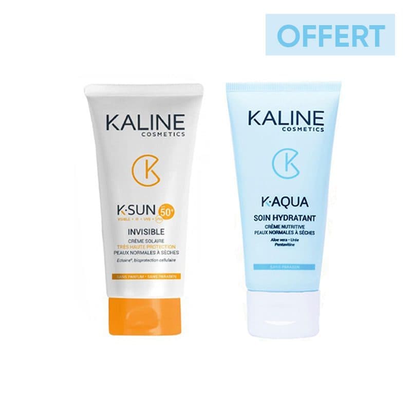 Kaline KALINE OFFRE K-SUN ECRAN SOLAIRE INVISIBLE SPF50  K-AQUA SOIN HYDRATANT - Prix au Maroc