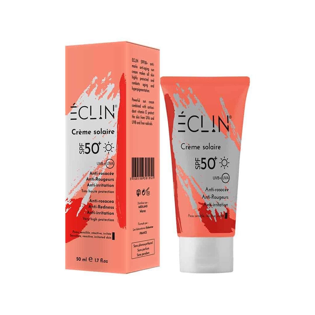Eclin ECLIN CREME SOLAIRE ANTI-ROUGEURS SPF50+ 50mL - Prix au Maroc