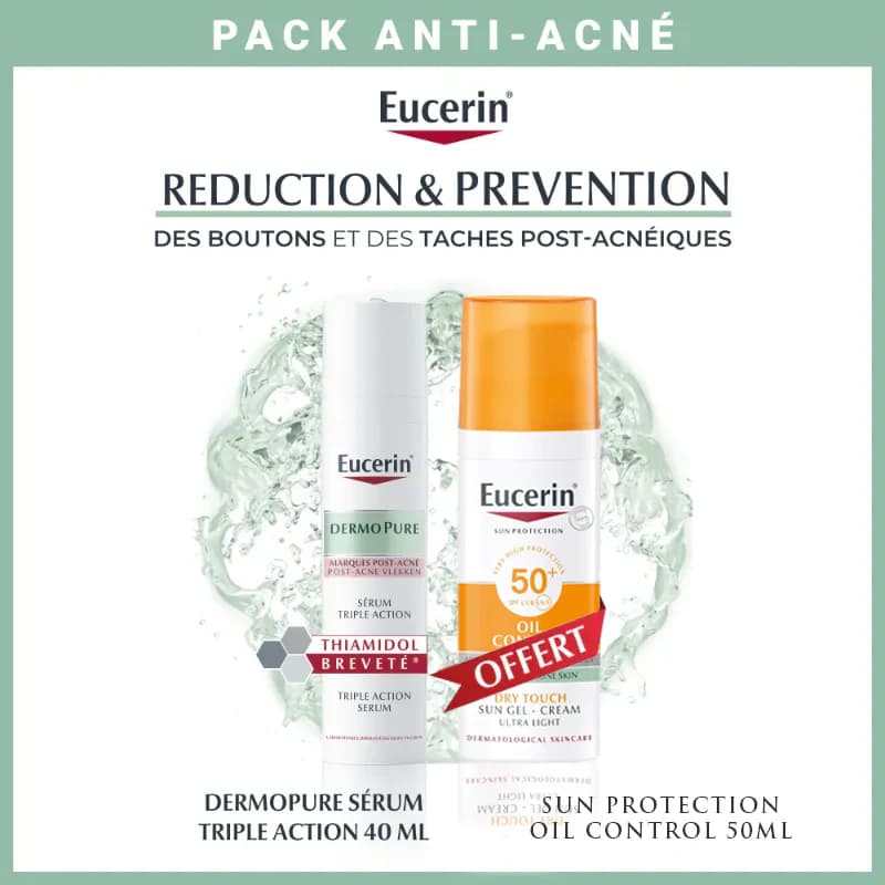 Eucerin EUCERIN DERMOPURE SERUM TRIPLE ACTION PACK PROMO 40mL - Prix au Maroc