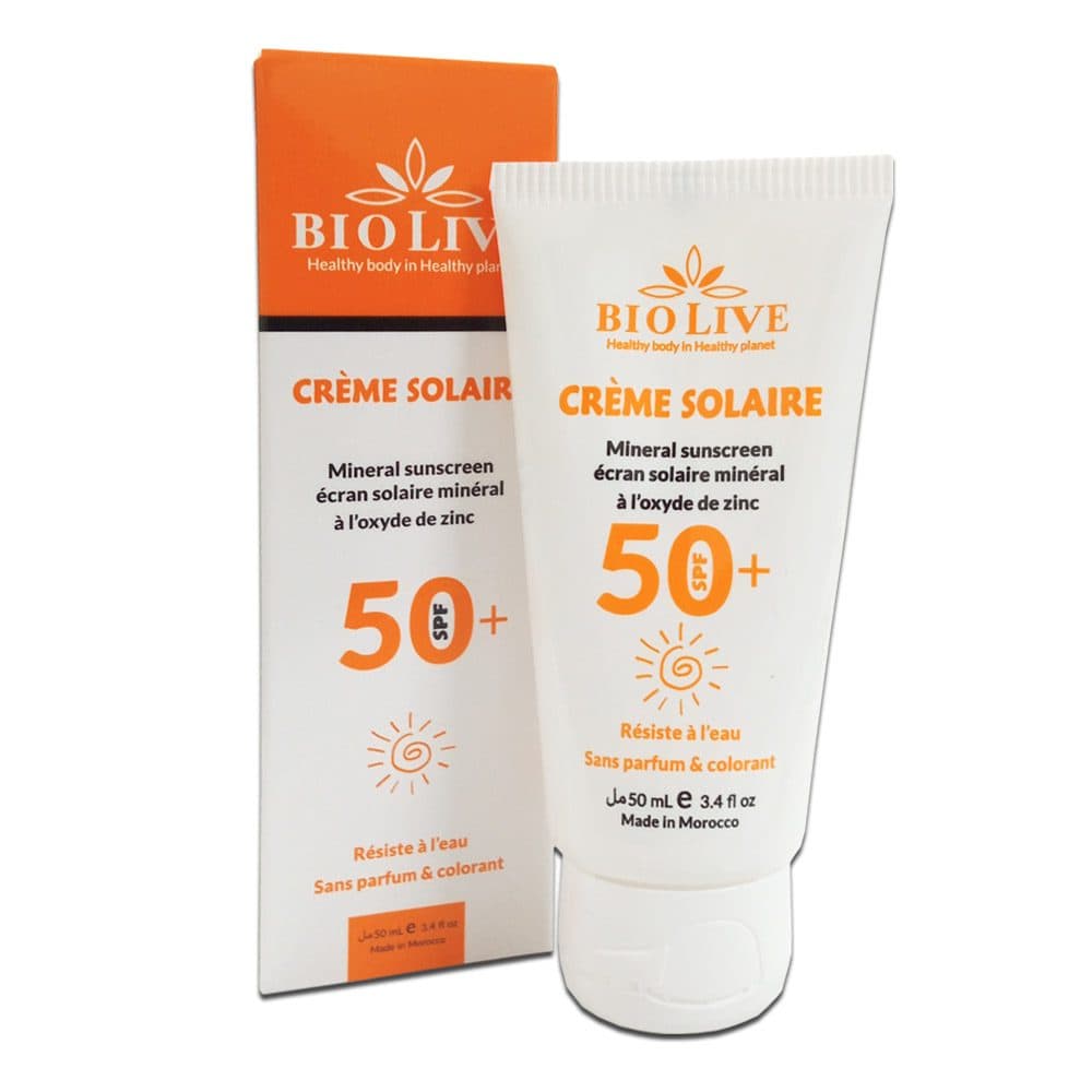 Biolive BIOLIVE ECRAN SOLAIRE MINERAL 50SPF 50mL - Prix au Maroc