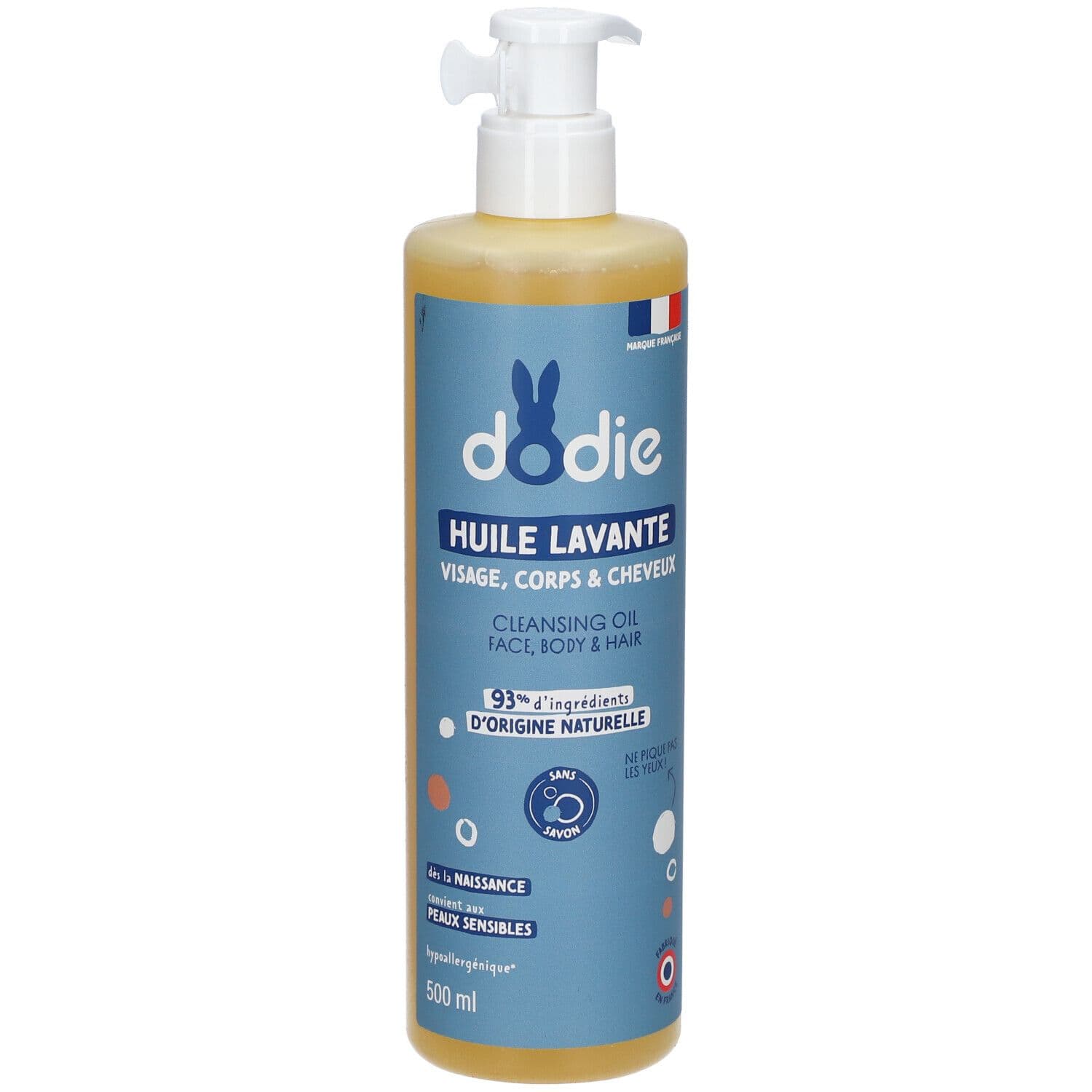 Dodie DODIE HUILE LAVANTE 3en1 500ml- visage, corps et cheveux - Prix au Maroc