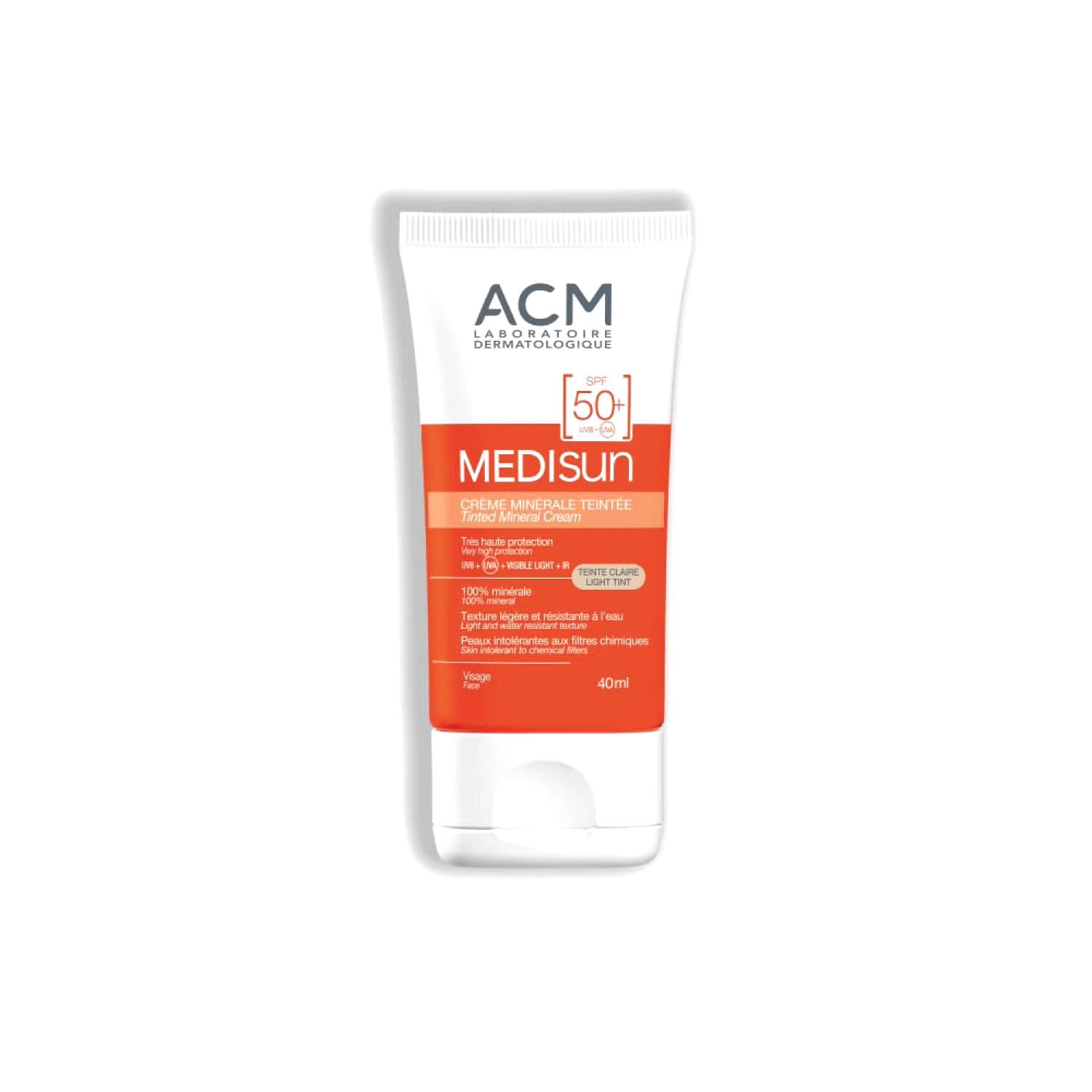 ACM ACM MEDISUN CRÈME MINÉRALE TEINTÉE SPF 50+ 40ml - Prix au Maroc