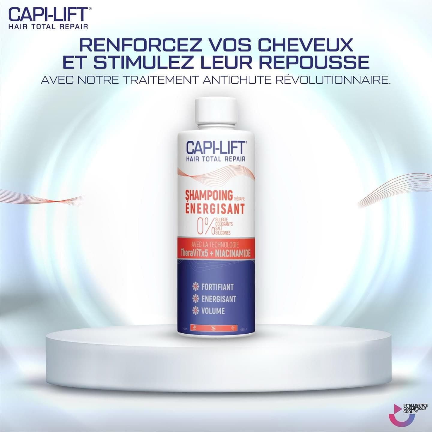 Capilift CAPILIFT SHAMPOING ENERGISANT THERAVITX5 + NIACINAMIDE 400 ML - Prix au Maroc