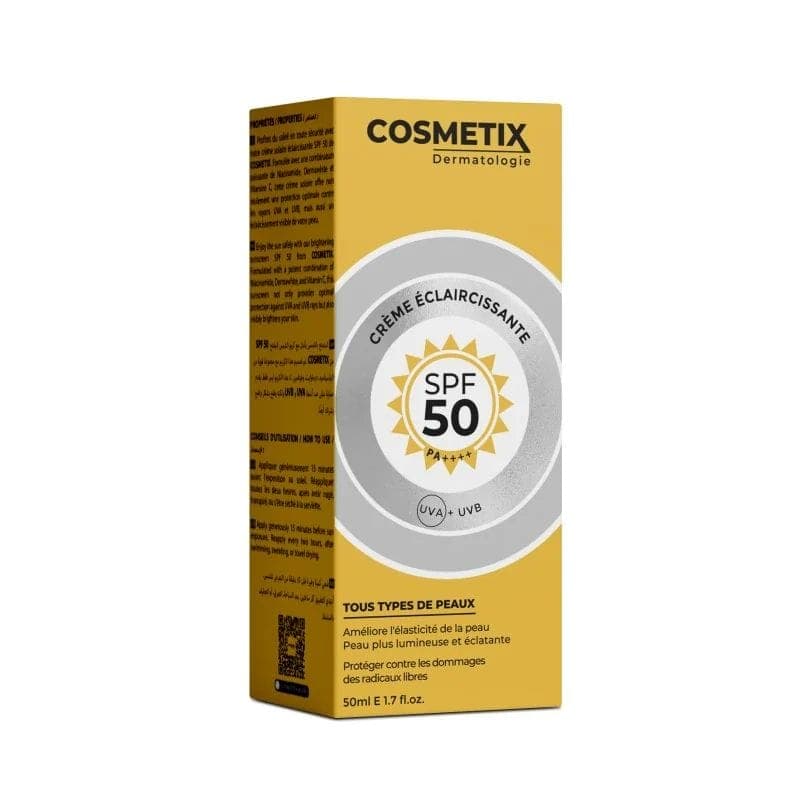 Cosmetix COSMETIX CRÈME ECLAIRCISSANTE SPF 50+ 50ML - Prix au Maroc