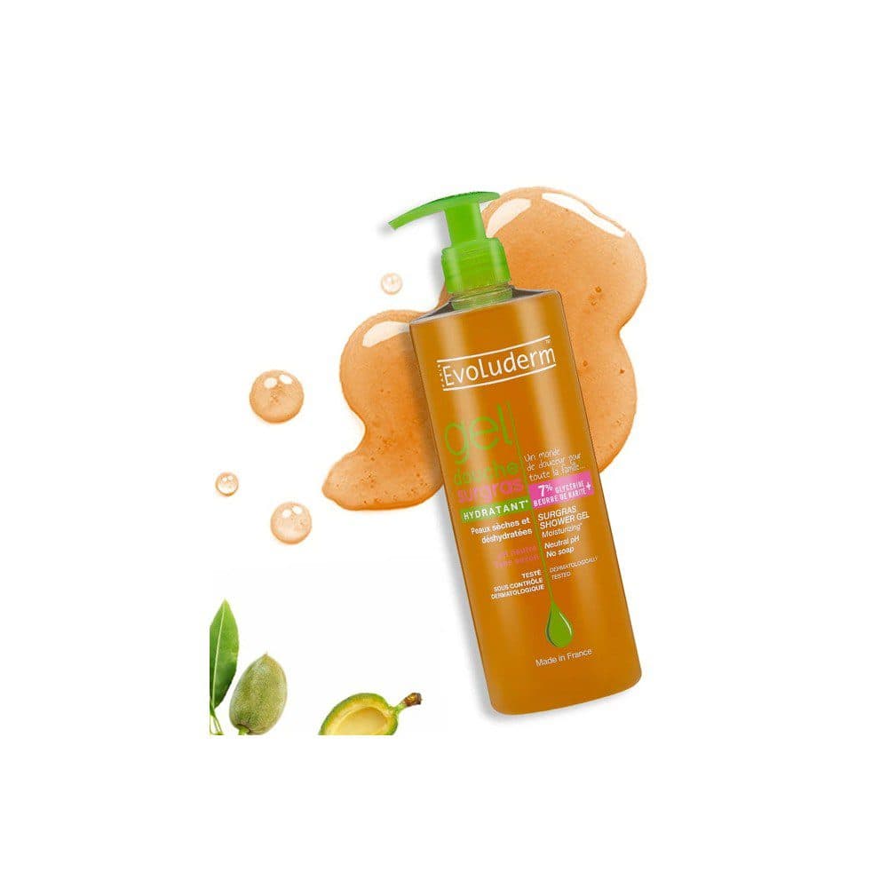 Evoluderm EVOLUDERM GEL DOUCHE SURGRAS HYDRATANT 500ML - Prix au Maroc