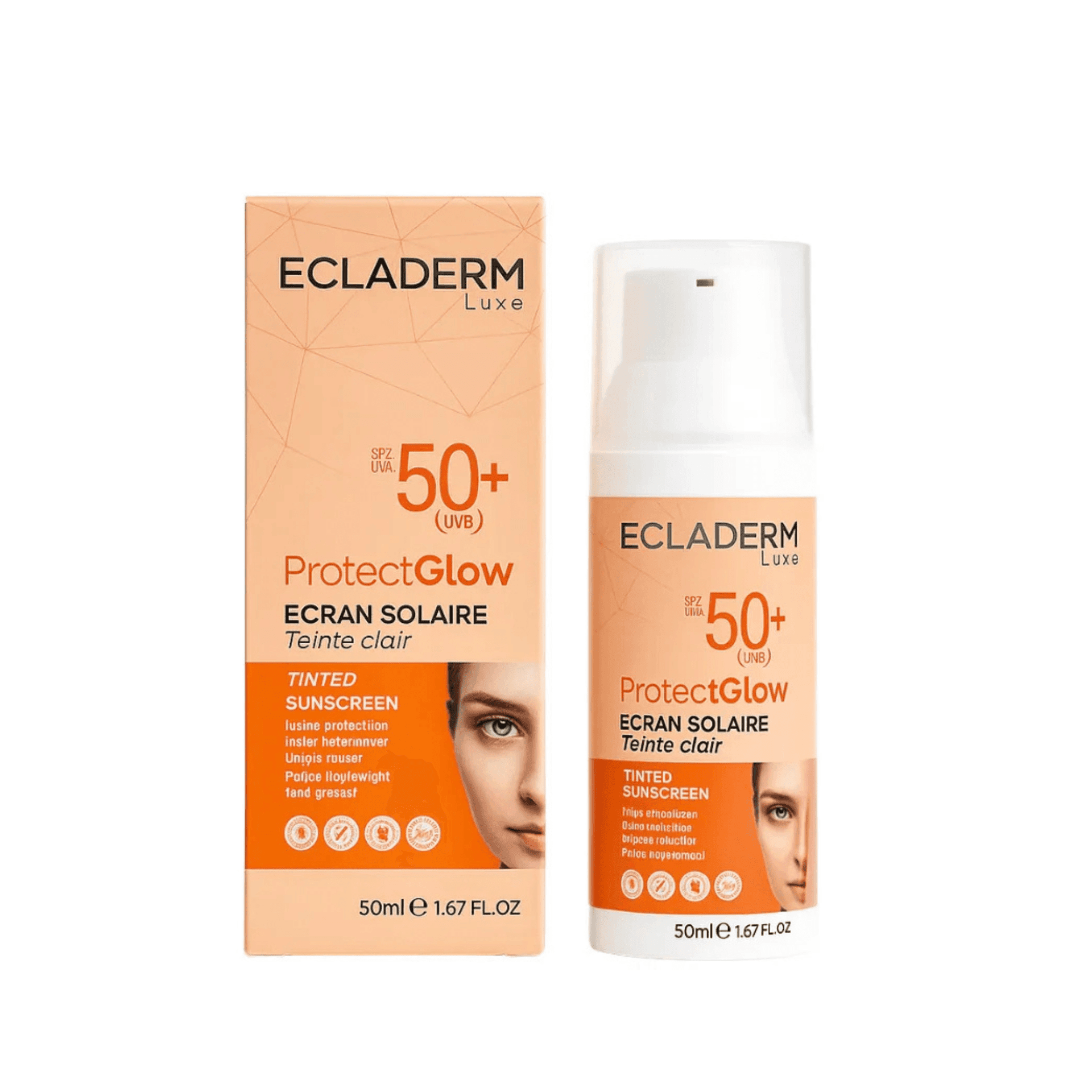 Ecladerm ECLADERM ECRAN SOLAIRE SPF50+ TEINTE CLAIRE 50ML - Prix au Maroc