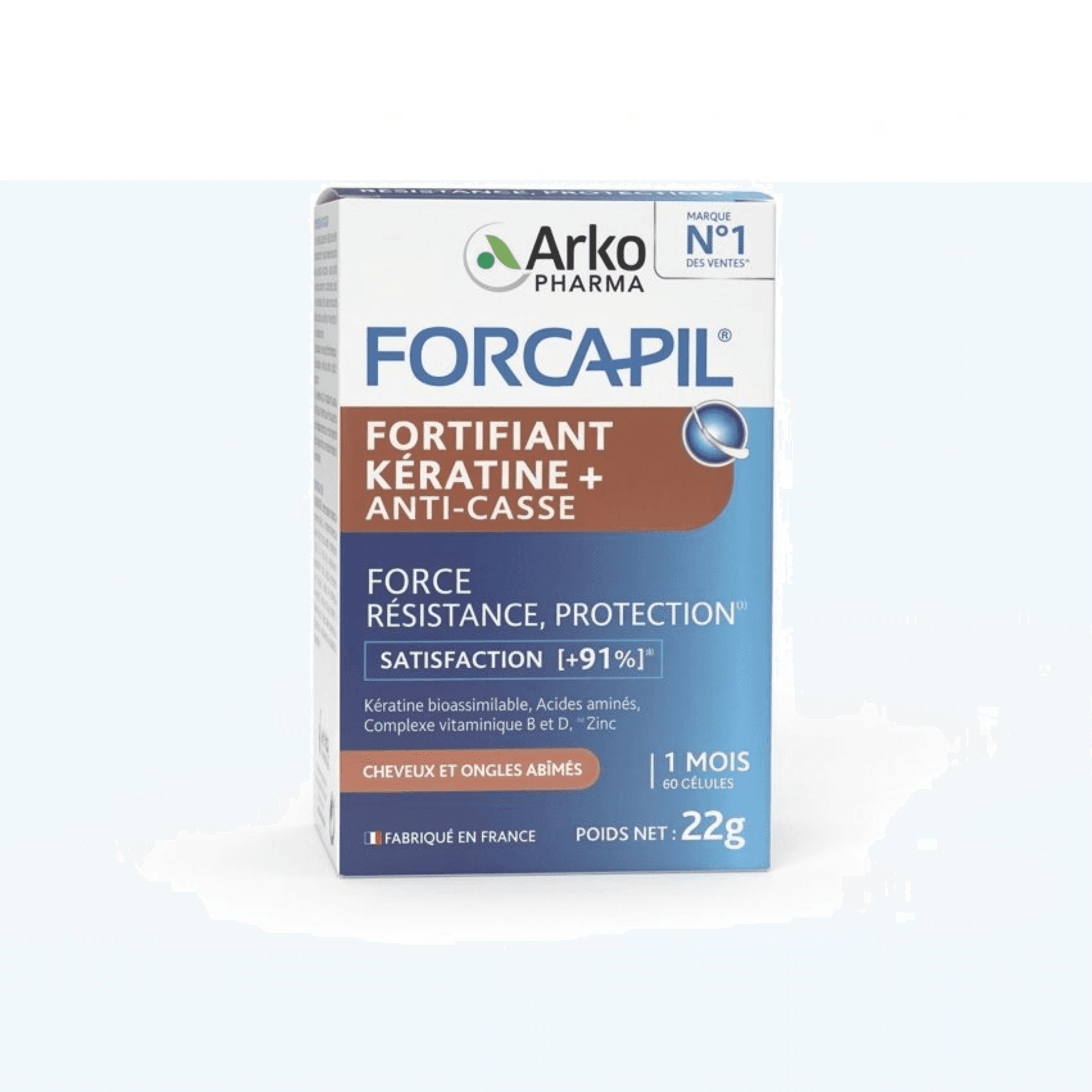 Forcapil FORCAPIL FORTIFIANT KERATINE ANTI CASSE 60 GELULES - Prix au Maroc
