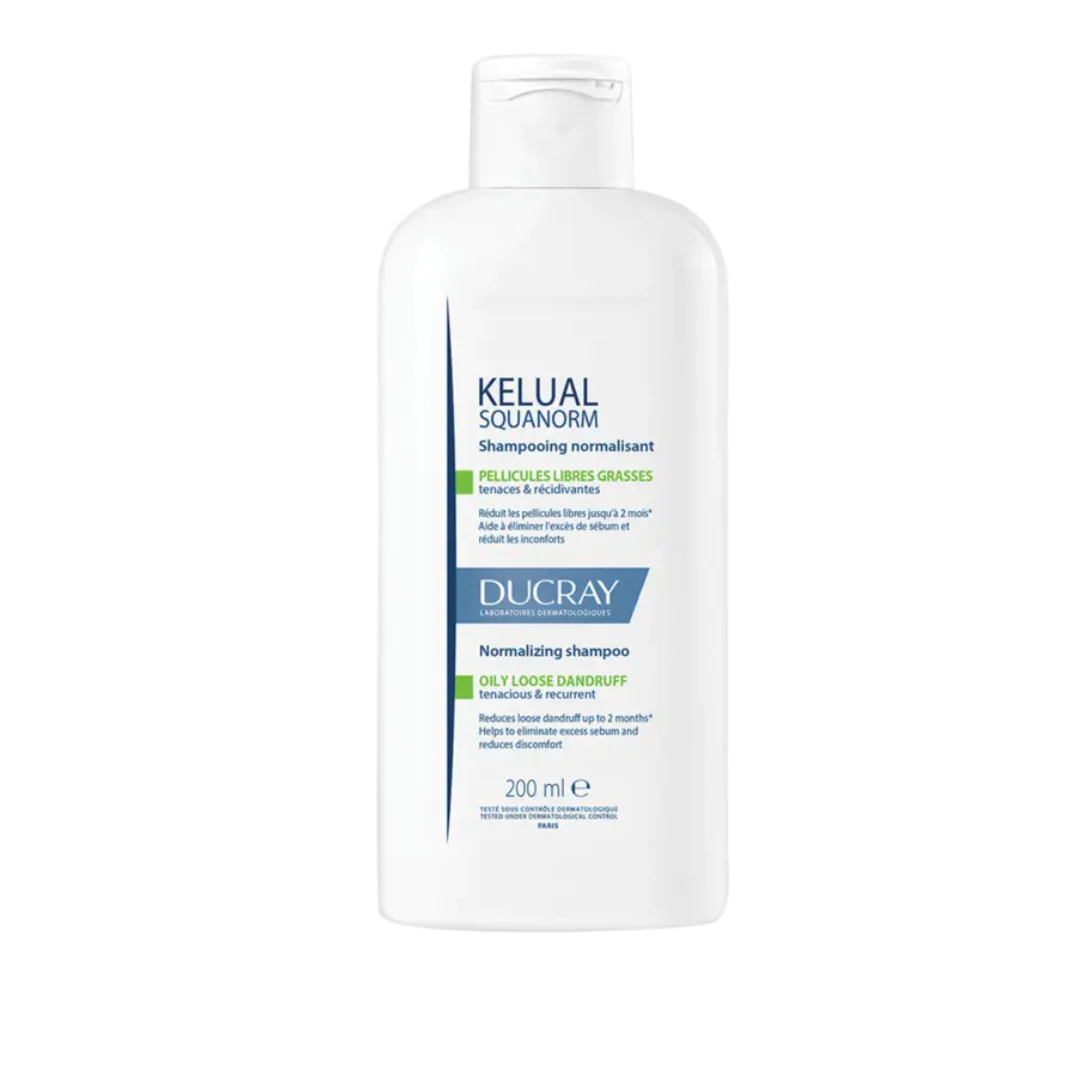 Ducray DUCRAY KELUAL SQUANORM SHAMPOING TRAITANT ANTIPELLICULAIRE GRASSES 200mL - Prix au Maroc