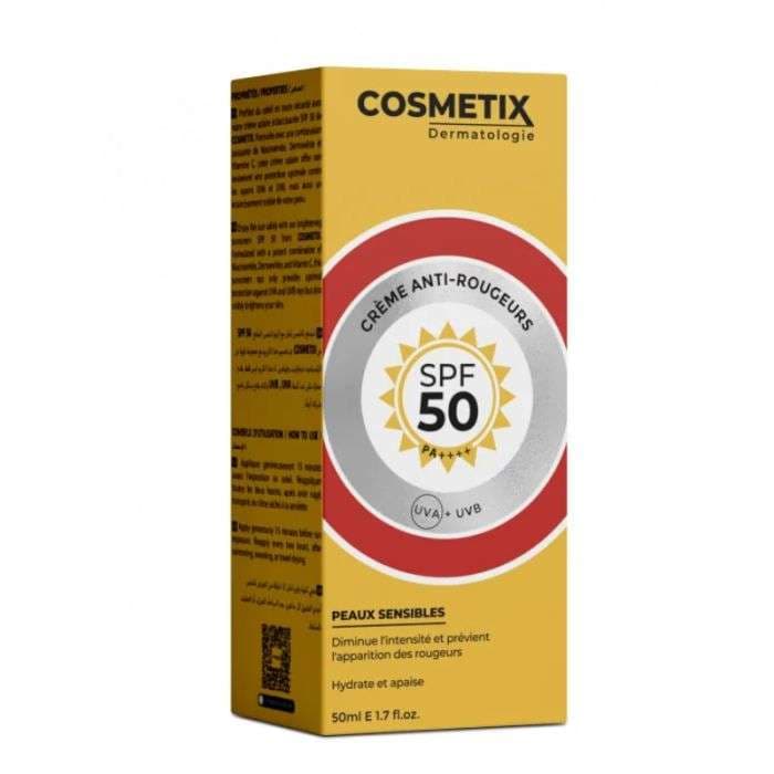 Acheter COSMETIX CRÈME ANTI-ROUGEURS SPF 50+ 50 ML de Cosmetix au Maroc - Parapharmacie