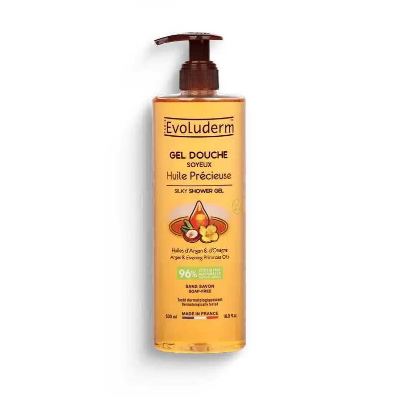 Acheter EVOLUDERM GEL DOUCHE SOYEUX HUILE PRECIEUSE 500ML de Evoluderm au Maroc - Parapharmacie